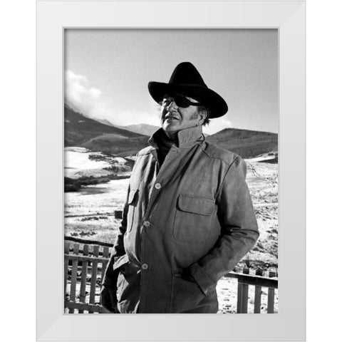 True Grit - John Wayne White Modern Wood Framed Art Print by Hollywood Photo Archive