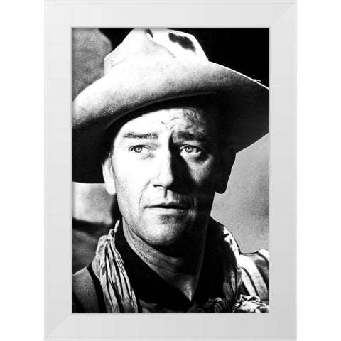 Fort Apache - John Wayne White Modern Wood Framed Art Print by Hollywood Photo Archive