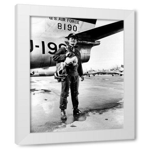 Jet Pilot - John Wayne White Modern Wood Framed Art Print by Hollywood Photo Archive