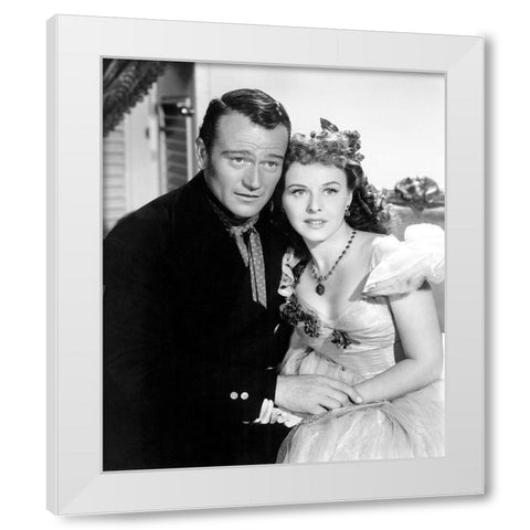 Reap the Wild Wind - John Wayne White Modern Wood Framed Art Print by Hollywood Photo Archive