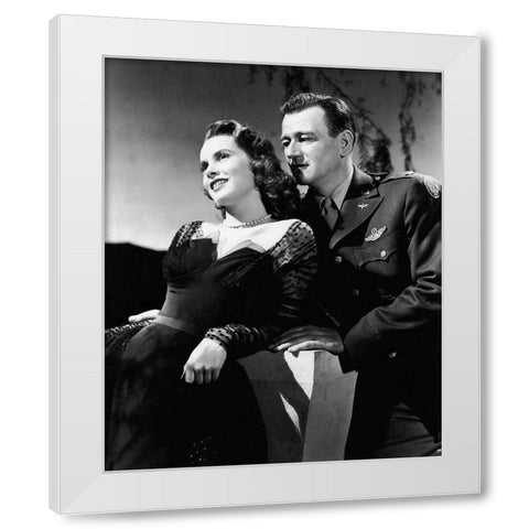 Jet Pilot - John Wayne White Modern Wood Framed Art Print by Hollywood Photo Archive