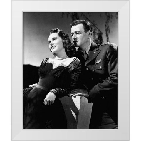 Jet Pilot - John Wayne White Modern Wood Framed Art Print by Hollywood Photo Archive