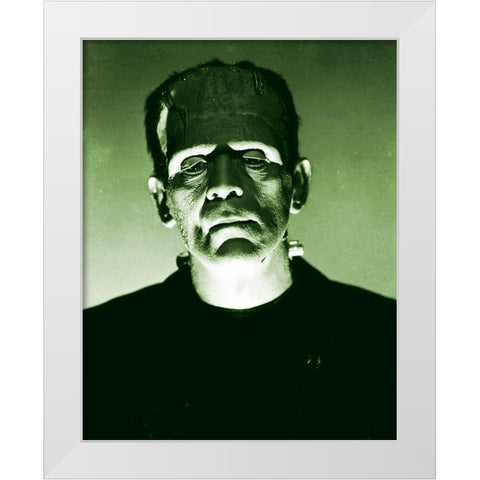 Boris Karloff - Frankenstein White Modern Wood Framed Art Print by Hollywood Photo Archive
