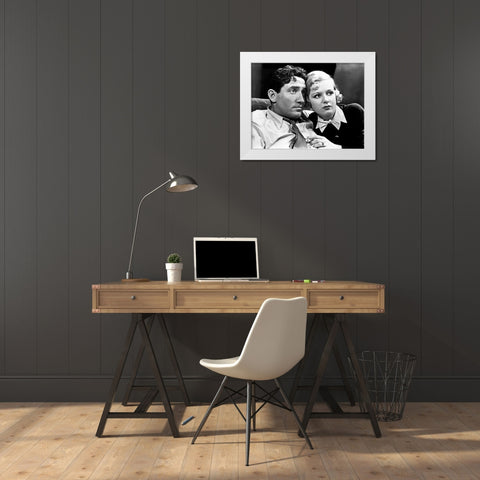 Spencer Tracy White Modern Wood Framed Art Print by Hollywood Photo Archive