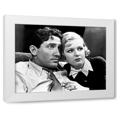 Spencer Tracy White Modern Wood Framed Art Print by Hollywood Photo Archive