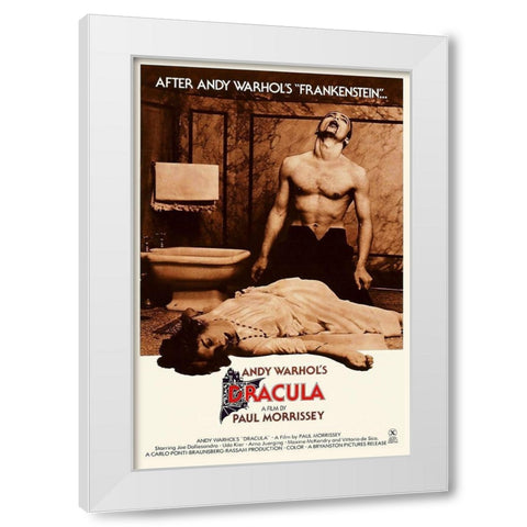 Andy Warhols Dracula White Modern Wood Framed Art Print by Hollywood Photo Archive