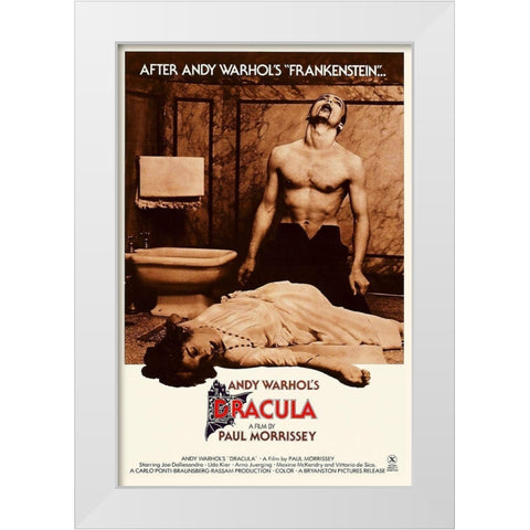Andy Warhols Dracula White Modern Wood Framed Art Print by Hollywood Photo Archive