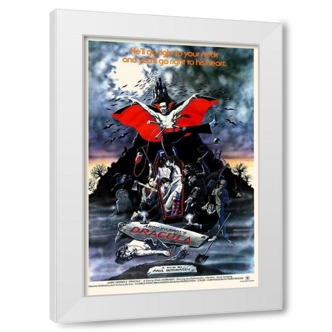 Andy Warhols Dracula White Modern Wood Framed Art Print by Hollywood Photo Archive