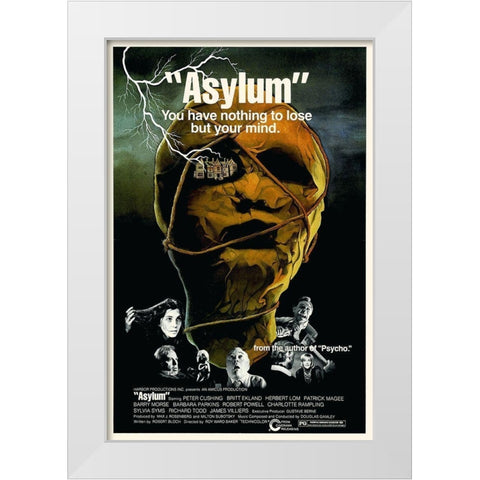 Asylum White Modern Wood Framed Art Print by Hollywood Photo Archive