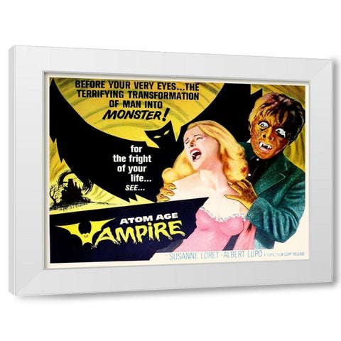 Atom Age Vampire White Modern Wood Framed Art Print by Hollywood Photo Archive