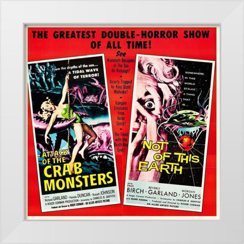 Attack of the Crab Monsters White Modern Wood Framed Art Print by Hollywood Photo Archive