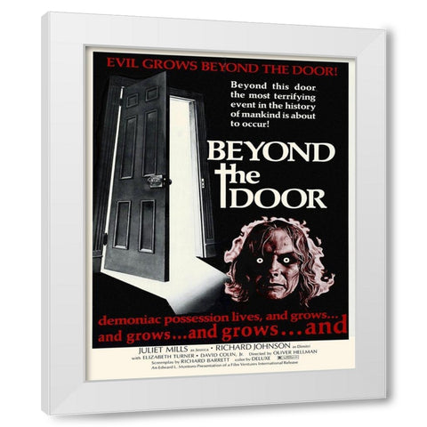 Beyond The Door White Modern Wood Framed Art Print by Hollywood Photo Archive