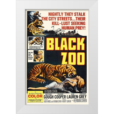 Black Zoo White Modern Wood Framed Art Print by Hollywood Photo Archive