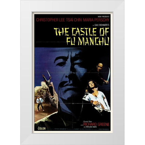 The Castle of Fu Manchu White Modern Wood Framed Art Print by Hollywood Photo Archive
