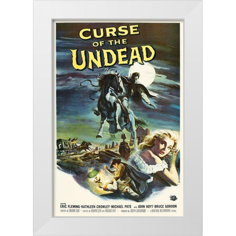 Curse of the Undead White Modern Wood Framed Art Print by Hollywood Photo Archive