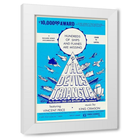 The Devils Triangle White Modern Wood Framed Art Print by Hollywood Photo Archive