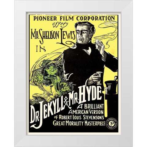 Doctor Jekyll and Mister Hyde White Modern Wood Framed Art Print by Hollywood Photo Archive