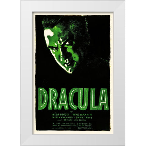Dracula White Modern Wood Framed Art Print by Hollywood Photo Archive