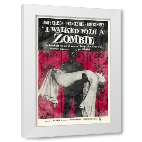 I Walked with A Zombie White Modern Wood Framed Art Print by Hollywood Photo Archive