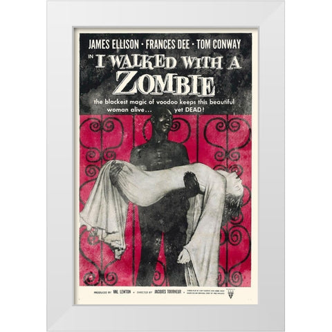 I Walked with A Zombie White Modern Wood Framed Art Print by Hollywood Photo Archive