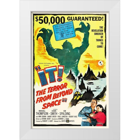 It The Terror From Space White Modern Wood Framed Art Print by Hollywood Photo Archive