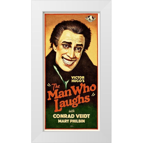 The Man Who Laughs White Modern Wood Framed Art Print by Hollywood Photo Archive