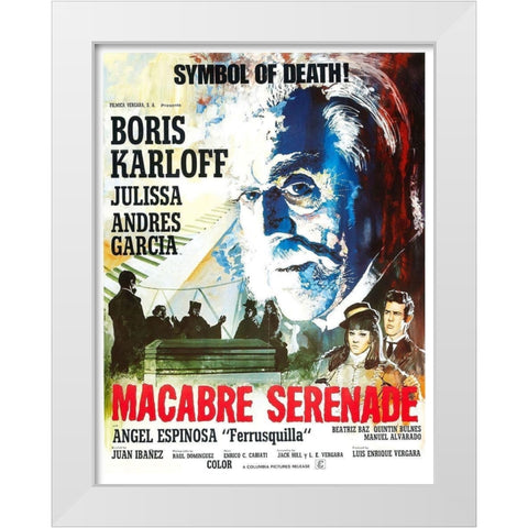 Macabre Serenade White Modern Wood Framed Art Print by Hollywood Photo Archive