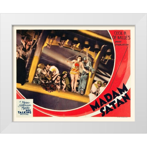 Madame Satan - Lobby Card White Modern Wood Framed Art Print by Hollywood Photo Archive