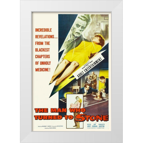 The Man Who Turned To Stone White Modern Wood Framed Art Print by Hollywood Photo Archive