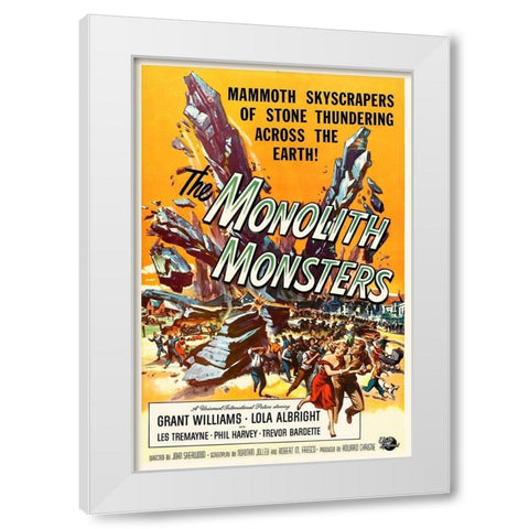Monolith Monster White Modern Wood Framed Art Print by Hollywood Photo Archive