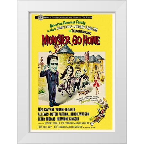 Munster Go Home White Modern Wood Framed Art Print by Hollywood Photo Archive