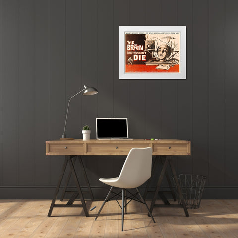 The Brain That Wouldnt Die White Modern Wood Framed Art Print by Hollywood Photo Archive