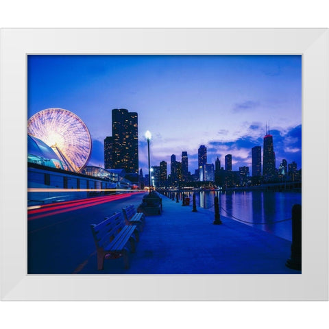 View of Chicago Illinois White Modern Wood Framed Art Print by Highsmith, Carol