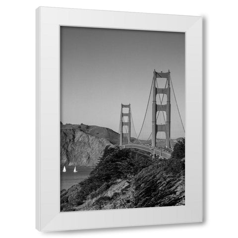 Golden Gate Bridge San Francisco California White Modern Wood Framed Art Print by Highsmith, Carol