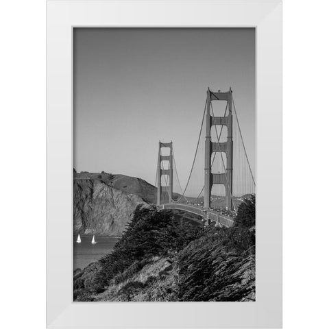 Golden Gate Bridge San Francisco California White Modern Wood Framed Art Print by Highsmith, Carol