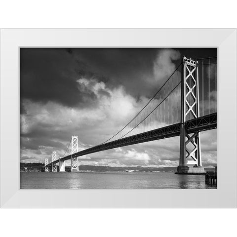 Bay Bridge San Francisco California White Modern Wood Framed Art Print by Highsmith, Carol
