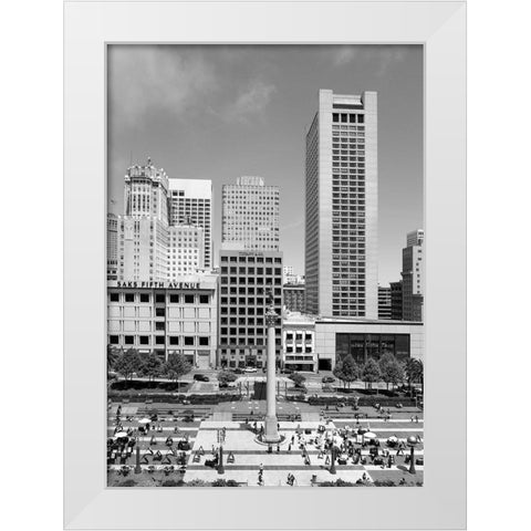 Union Square San Francisco California White Modern Wood Framed Art Print by Highsmith, Carol