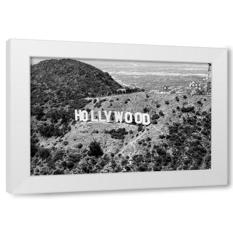 The Hollywood sign located in Los Angeles, California White Modern Wood Framed Art Print by Highsmith, Carol