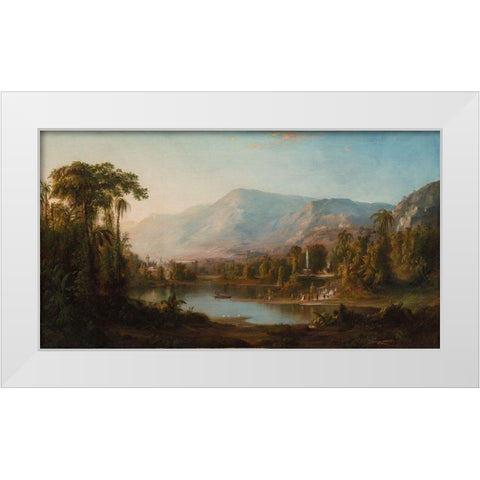 Vale of Kashmir White Modern Wood Framed Art Print by Duncanson, Robert S.