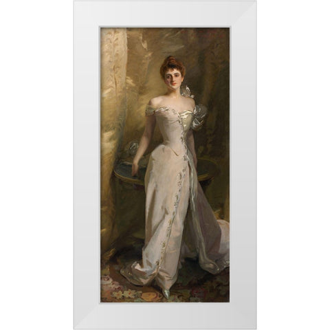 Portrait of Lisa Colt Curtis White Modern Wood Framed Art Print by Sargent, John Singer