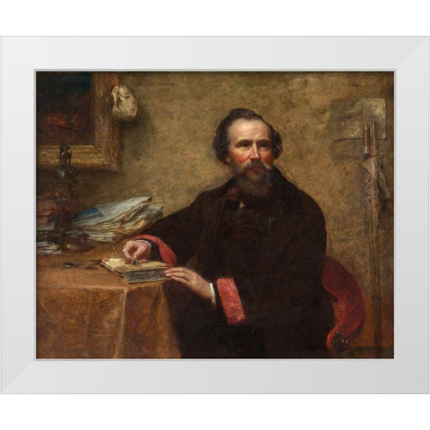 Portrait of Genio C Scott White Modern Wood Framed Art Print by Johnson, Eastman