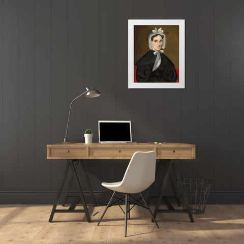 Sally Avery Olds White Modern Wood Framed Art Print by Wade, Jeptha Homer