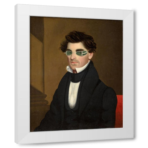 Nathaniel Olds White Modern Wood Framed Art Print by Wade, Jeptha Homer