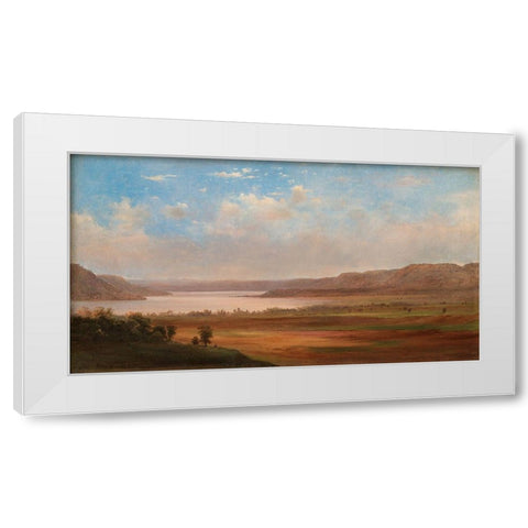 View of Lake Pepin Minnesota White Modern Wood Framed Art Print by Duncanson, Robert S.