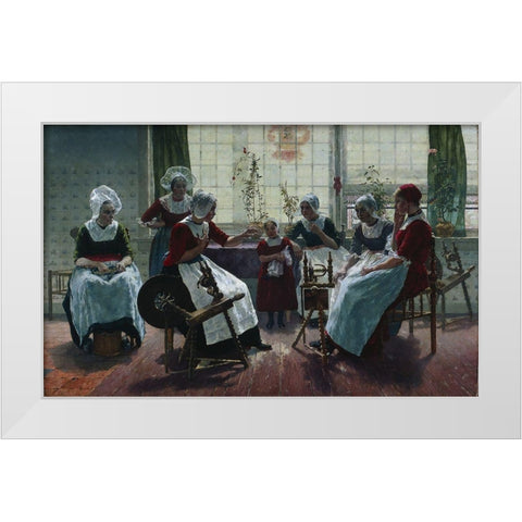 The Ghost Story White Modern Wood Framed Art Print by McEwen, Walter