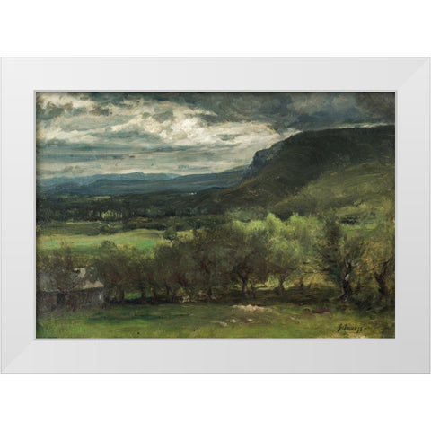 Montclair New Jersey White Modern Wood Framed Art Print by Inness, George