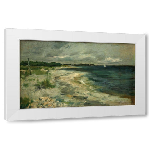Storm Clouds White Modern Wood Framed Art Print by Twachtman, John Henry