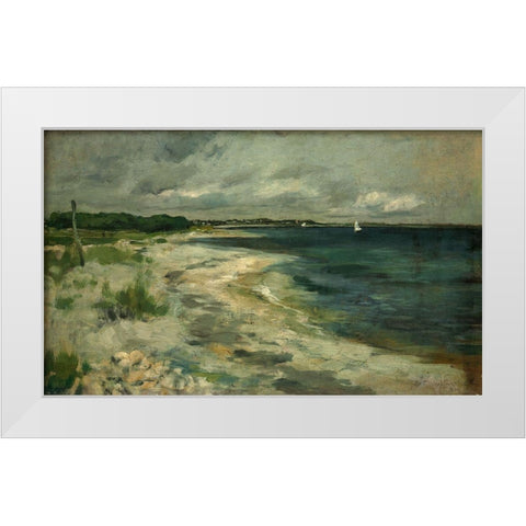 Storm Clouds White Modern Wood Framed Art Print by Twachtman, John Henry
