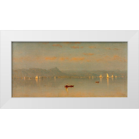 Haverstraw Bay White Modern Wood Framed Art Print by Gifford, Sanford Robinson