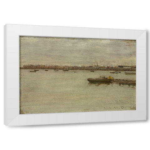 Seascape White Modern Wood Framed Art Print by Ranger, Henry Ward